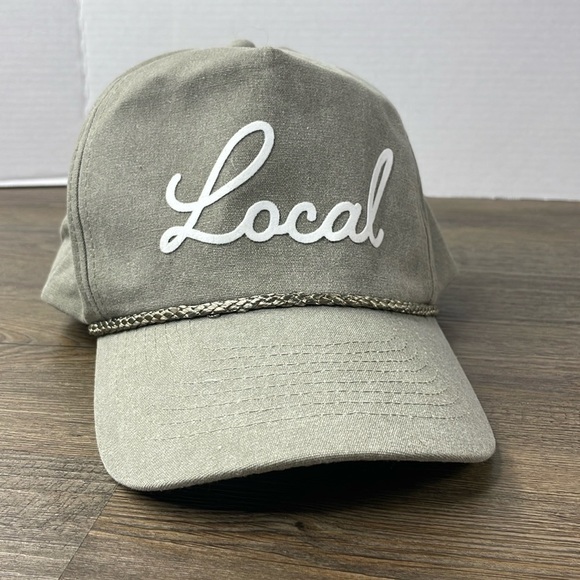 NWT Grey/Beige Frankie & Jean ‘Local’ Canvas Trucker Hat - Picture 1 of 9